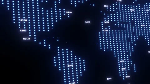 Financial concept. World map with trading indicators. Stock Footage 168878281