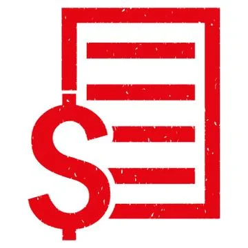 Financial Contract Document Grainy Texture Icon Stock Illustration