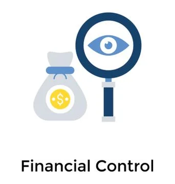 Financial controller design, flat icon 스톡 일러스트