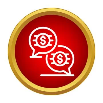 Financial conversation speech bubbles with dollar sign Stock Illustration