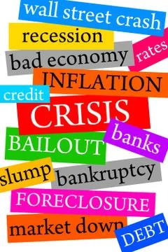 Financial crisis Stock Illustration