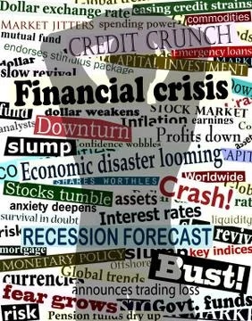 Financial crisis shadow Stock Illustration