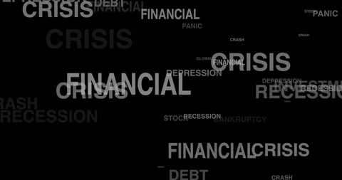 Financial crisis word cloud Stock-Footage 128831283