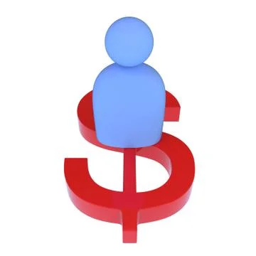 Financial customer / 3D Render Stock Illustration