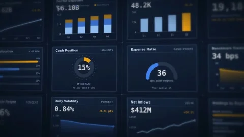 Financial Dashboard Data Visualization Cash Position Metrics Expense Ratio Stock Footage 342478227