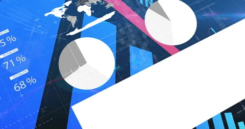 Financial dashboard opening sending bars sliding while gauges updating and arrow Stock Footage 312229014