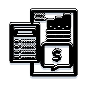 Financial data analysis and accounting concept Illustrazione stock