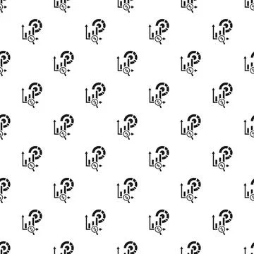 Financial data analysis and growth chart seamless pattern 스톡 일러스트