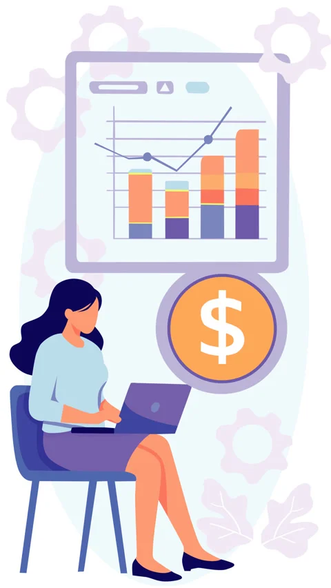 Financial Data Analysis and Online Business Performance Review Stock Footage 331837784