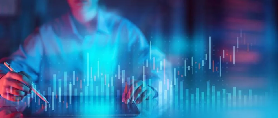Financial Data Analysis and Performance Tracking Visualization. Foto stock