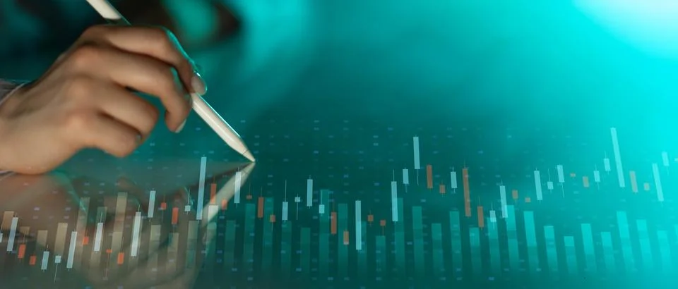 Financial Data Analysis and Performance Tracking Visualization. Stock Photos