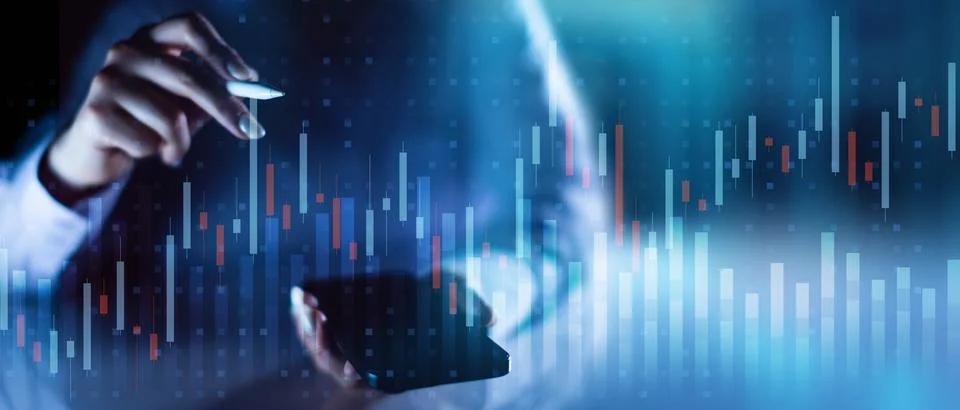 Financial Data Analysis and Performance Tracking Visualization. Stock Photos