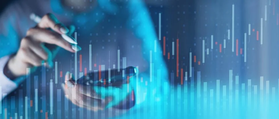 Financial Data Analysis and Performance Tracking Visualization. Stock Photos