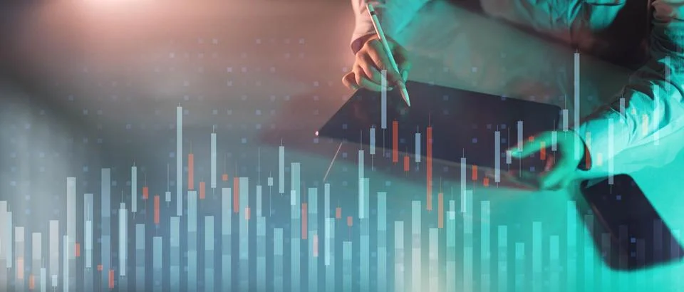 Financial Data Analysis and Performance Tracking Visualization. Foto stock