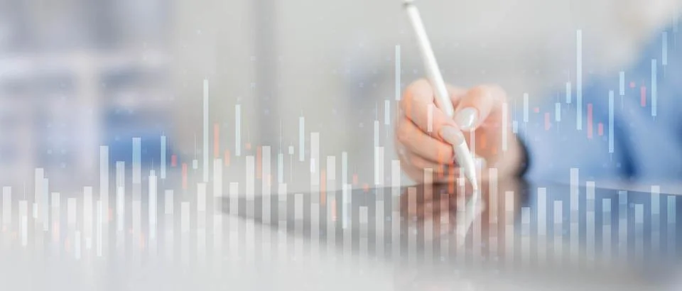 Financial Data Analysis and Performance Tracking Visualization. Foto stock