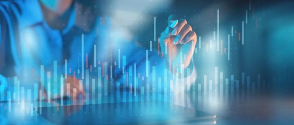 Financial Data Analysis and Performance Tracking Visualization. Stockfoto's