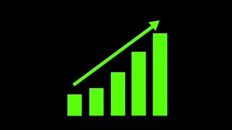 Financial Data Analysis Animation Featuring Rising Business Growth Statistics Stock Footage 337010530