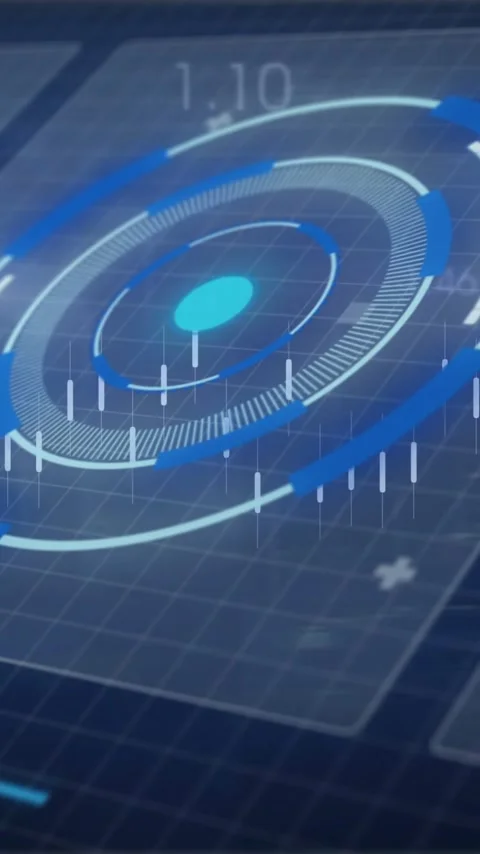 Financial data analysis animation with graphs and charts over digital interface Stock Footage 342954475