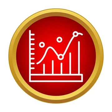Financial data analysis bar and line graph icon 스톡 일러스트