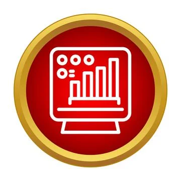 Financial data analysis bar chart icon Stock Illustration