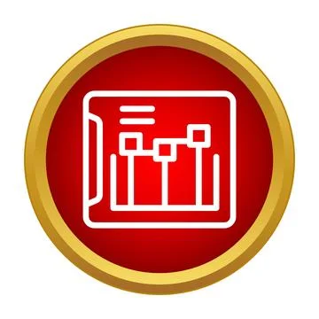 Financial data analysis chart presentation icon Stock Illustration