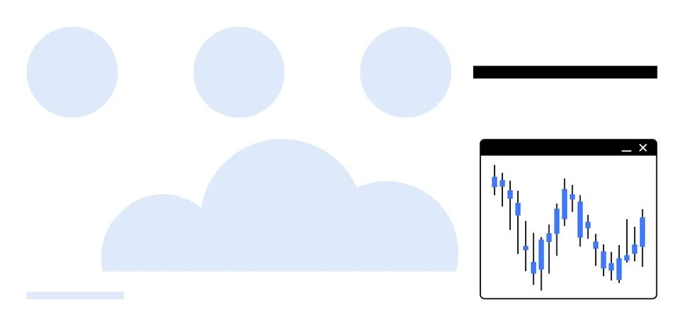 Financial Data Analysis with Cloud Service Integration and User Collaboration Stock Illustration