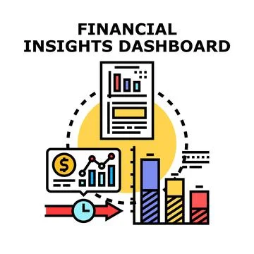 Financial data analysis dashboard presenting business insights イラスト素材