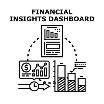 Financial data analysis dashboard presenting business insights イラスト素材