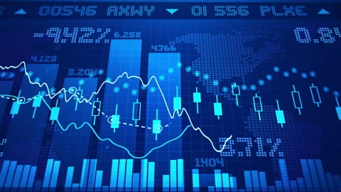 Financial Data Analysis Graph Stock Footage 259293078