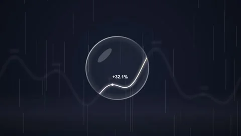 Financial Data Analysis Graph with Rain Overlay - Business Growth Concept Stock Footage 348572250