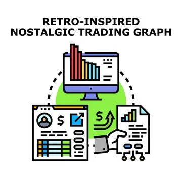 Financial data analysis marketing and business concept Illustrazione stock