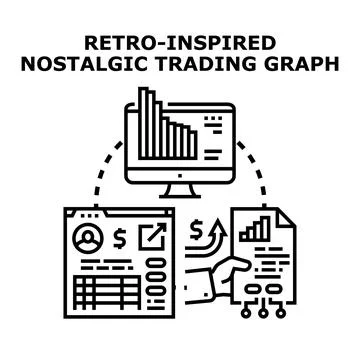 Financial data analysis marketing and business concept Stock Illustration