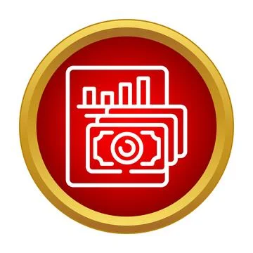 Financial data analysis with money growth icon Stock Illustration