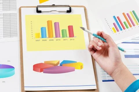 Financial data analysis Stock Photos