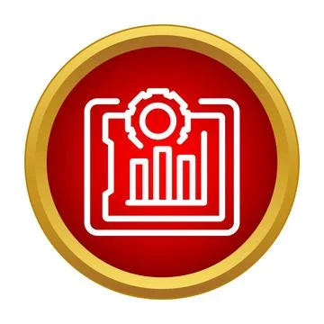 Financial data analysis settings icon vector Illustrazione stock