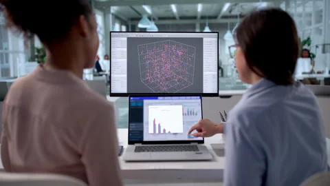 Financial Data Analysis Software: A PC Technology Dashboard Stock Footage 330252806