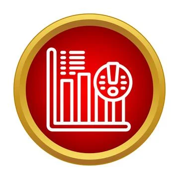Financial data analysis warning of market loss 스톡 일러스트