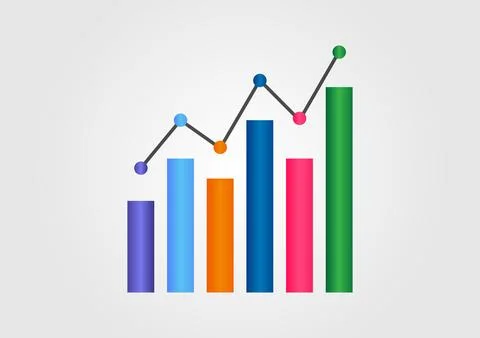 Financial Data Analytics and Market Trend Concept Illustrazione stock