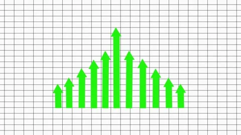 Financial Data Analytics Animation with Rising Business Revenue Charts Stock Footage 337009303