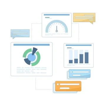 Financial data analytics concept Illustrazione stock