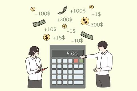Financial data and calculating concept Stock Illustration