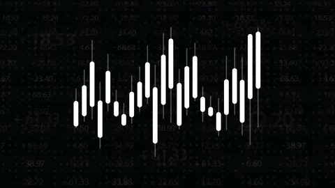 Financial Data Candlestick Chart. Stock Footage 293082619