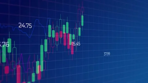 Financial data chart of graph elements Stock Footage 175714785
