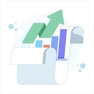 Financial data chart icon in vector Stock Illustration