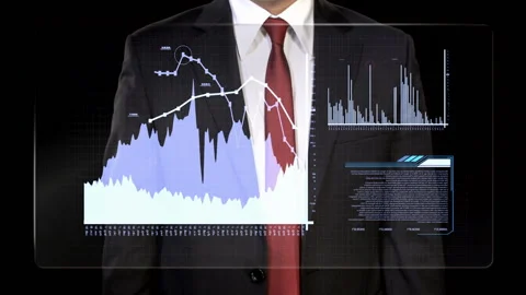 Financial Data Charts close up Stock Footage 210175609