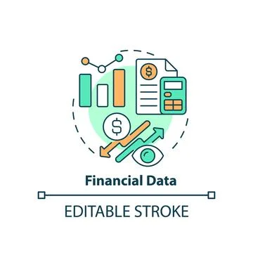 Financial data concept icon イラスト素材