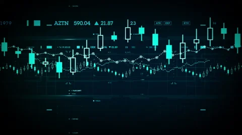 Financial Data Dolly Blue Stock Footage 61044729