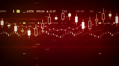 Financial Data Dolly Red Stock Footage 61044798