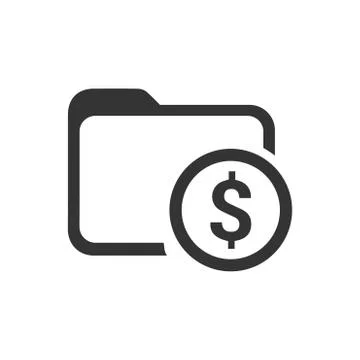 Financial Data Folder Icon Stock Illustration