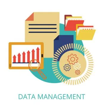 Financial Data Management Concept Stock Illustration